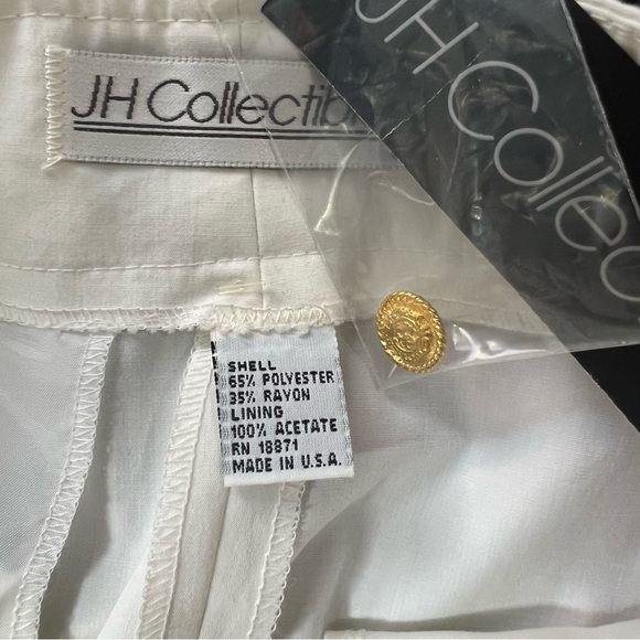 NWT Vintage Nautical High Rise White Pants Preppy Sailor Slacks Old Money Small - Picture 6 of 8